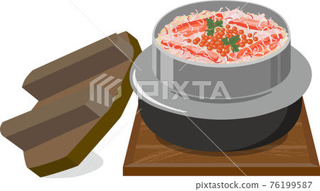 Crab kamameshi floor plate with lid 76199587