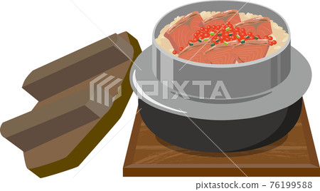 帶蓋三文魚三文魚子 kamameshi 76199588