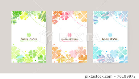 水彩裝飾卡組:三葉草 水彩裝飾卡組:三葉草 76199972