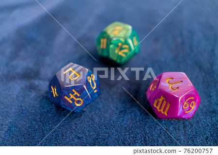 Astrology fortune-telling dice 76200757