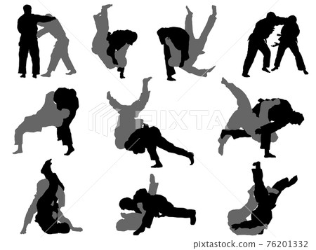 Judo silhouette_set Judo silhouette_set 76201332