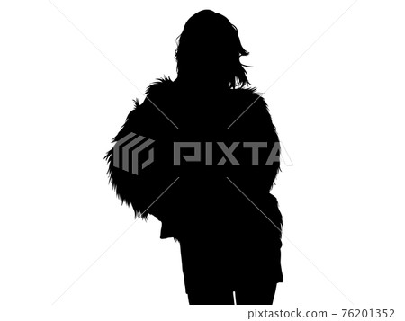 Silhouette of a standing female model 76201352