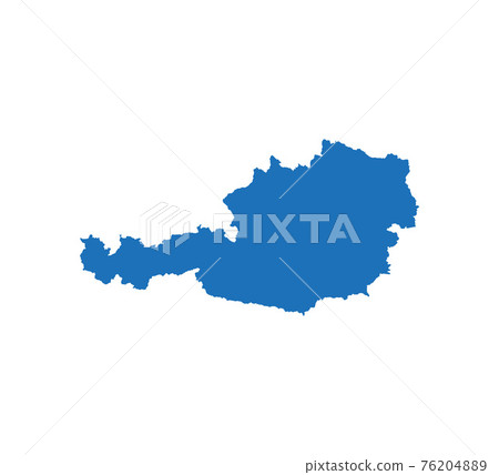 Austria map on white background. Vector illustration. Austria map on white background. Vector illustration. 76204889