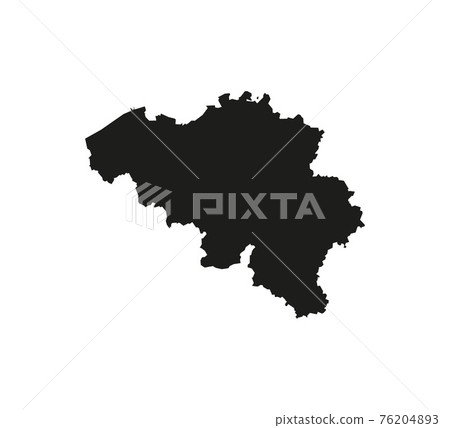 Belgium map on white background. Vector... - Stock Illustration ...