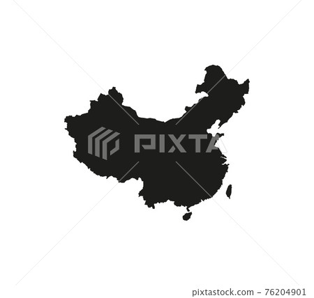 China map on white background. Vector illustration. China map on white background. Vector illustration. 76204901