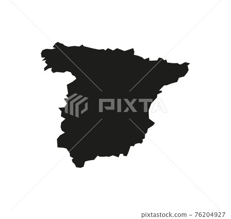 Spain map on white background. Vector... - Stock Illustration [76204927 ...