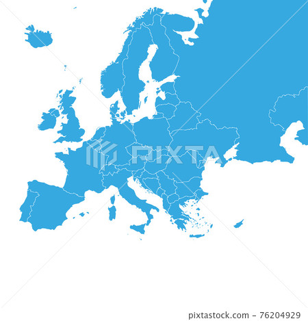 Europe map with country borders, vector illustration. Europe map with country borders, vector illustration. 76204929