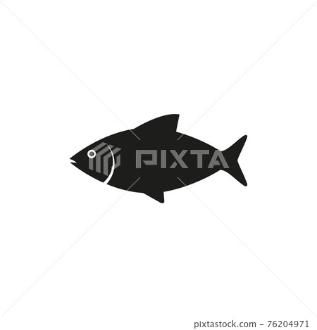 Fish, food, sea icon. Vector illustration, flat design. Fish, food, sea icon. Vector illustration, flat design. 76204971