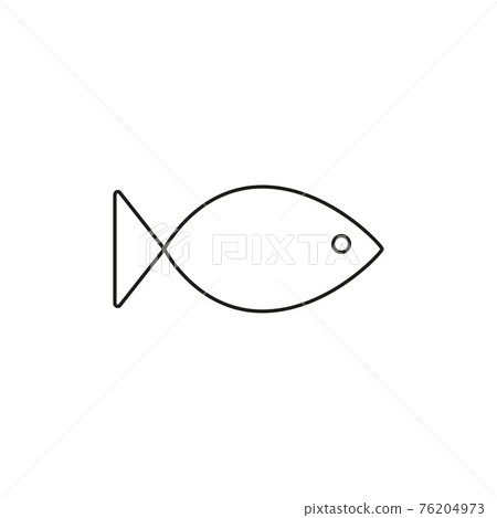 Fish, food, sea icon. Vector illustration, flat design. Fish, food, sea icon. Vector illustration, flat design. 76204973