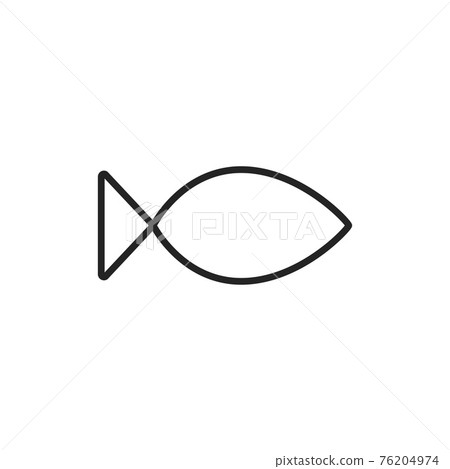 Fish, food, sea icon. Vector illustration, flat design. Fish, food, sea icon. Vector illustration, flat design. 76204974