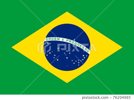 Brazil Flag. National Brazilian Flag. Vector illustration. 76204985