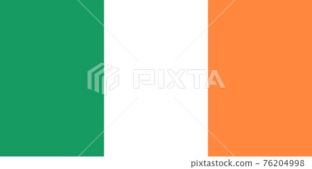 Ireland Flag. Official flag of Ireland. Vector illustration. 76204998