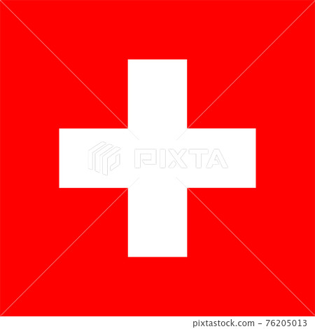 Switzerland Flag. Official flag of Switzerland. Vector illustration. 76205013