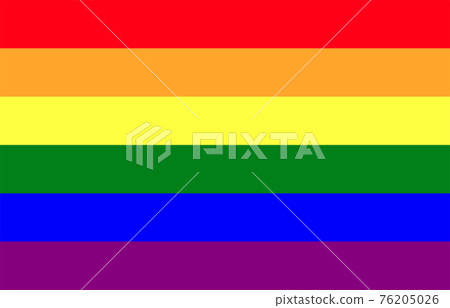 Flag, lgbt, rainbow icon. Vector illustration, flat design. 76205026