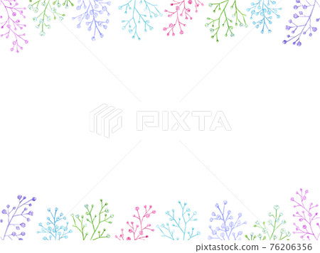 五顏六色的滿天星上下框架 76206356