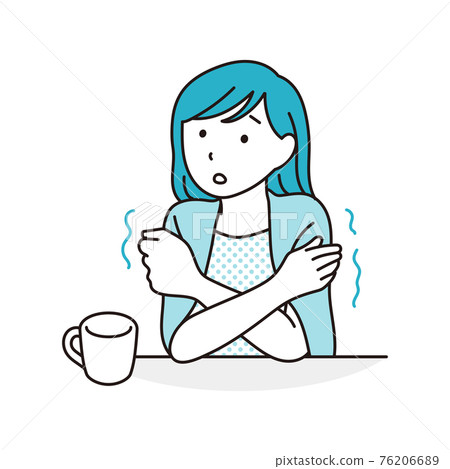 Women suffering from coldness 76206689