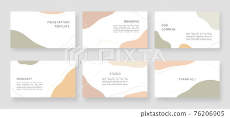 Modern presentation templates. Business presentation template and page layout design. Vector illustration. 76206905