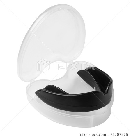 black boxing mouthguard, in a plastic container, protection of teeth and lips black boxing mouthguard, in a plastic container, protection of teeth and lips 76207376