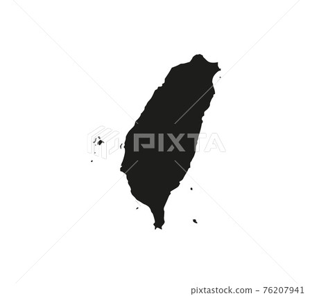 Taiwan Map On White Background. Vector... - Stock Illustration ...