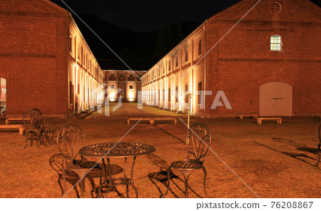 Illuminated Red Brick Warehouse Museum Illuminated Red Brick Warehouse Museum 76208867