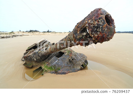 歐厝沙灘 M18地獄貓戰車 金門 歐厝沙灘 M18地獄貓戰車 金門 76209437