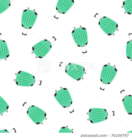 suitcase seamless pattern on white background, flat style 76209797