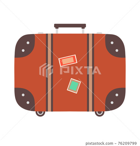 suitcase isolated on white background, flat style 76209799