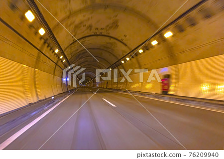 Hokuriku Expressway tunnel driving Hokuriku Expressway tunnel driving 76209940