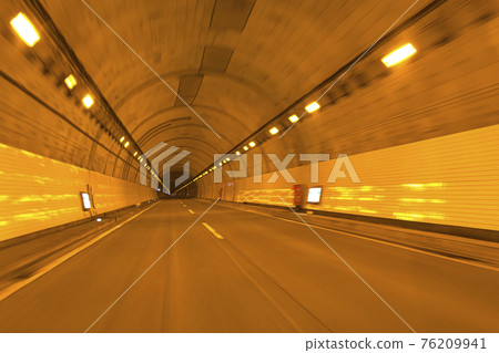 Hokuriku Expressway tunnel driving Hokuriku Expressway tunnel driving 76209941