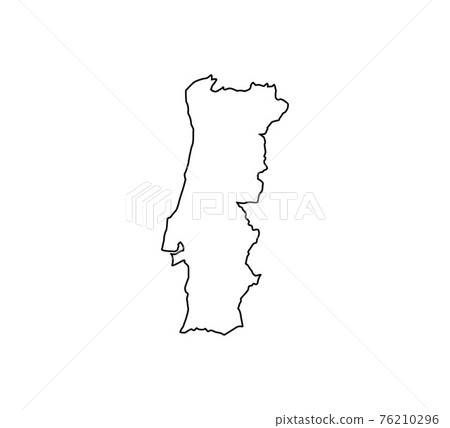 Portugal map on white background. Vector illustration. Portugal map on white background. Vector illustration. 76210296