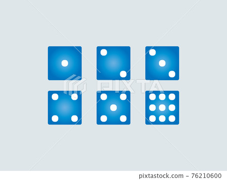 Dice, game icon. Vector illustration, flat design. 76210600