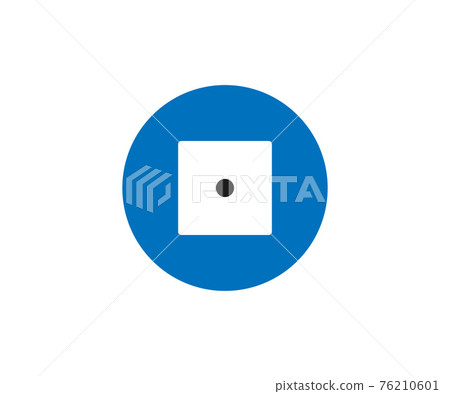 Dice, game icon. Vector illustration, flat design. 76210601