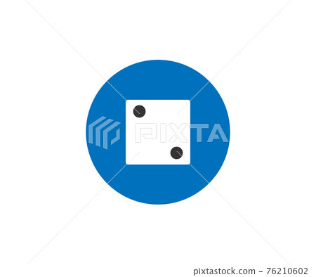 Dice, game icon. Vector illustration, flat design. Dice, game icon. Vector illustration, flat design. 76210602