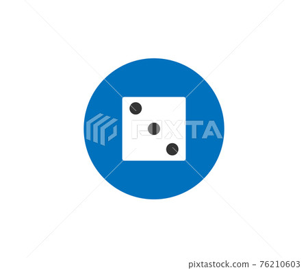 Dice, game icon. Vector illustration, flat design. Dice, game icon. Vector illustration, flat design. 76210603