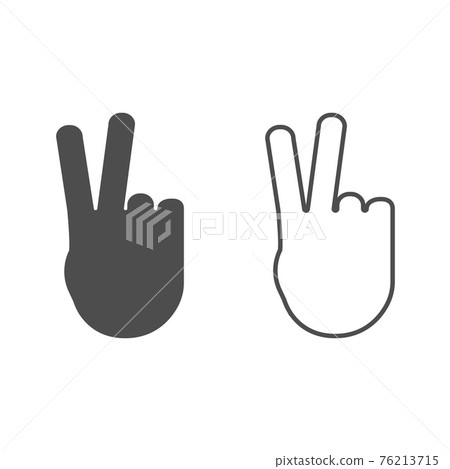 Hand icon. Ok sign. Vector illustration, flat design. Hand icon. Ok sign. Vector illustration, flat design. 76213715