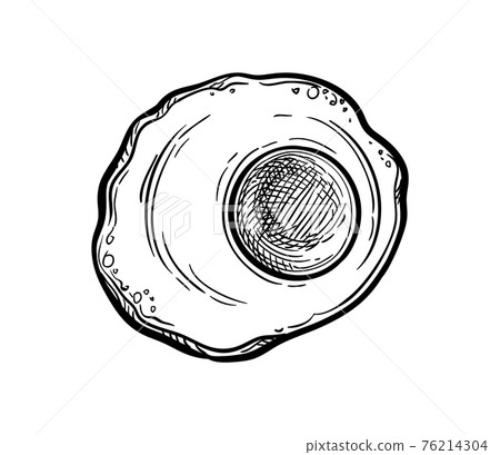 Gourmet Fried Eggs Drawing Illustration PNG Images