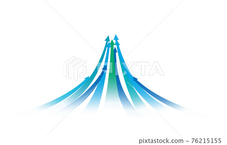 Many arrows, UP image illustration, vector material 76215155