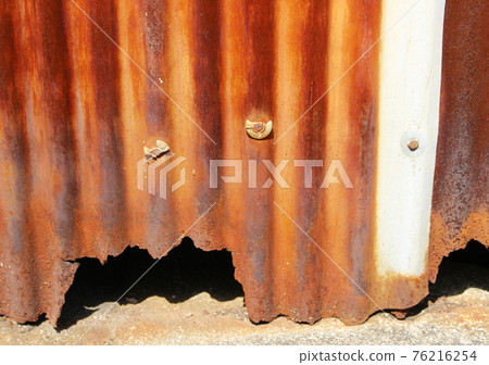 Corroded galvanized iron wall Corroded galvanized iron wall 76216254