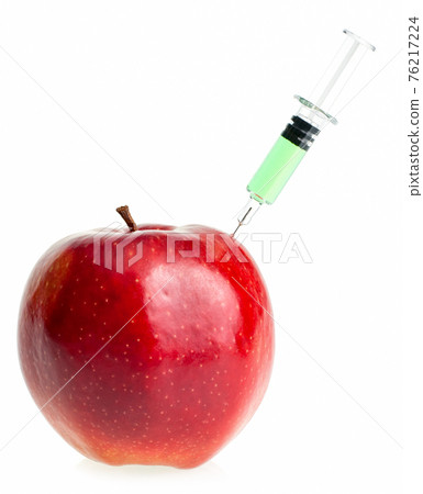 Apple with syringe Apple with syringe 76217224