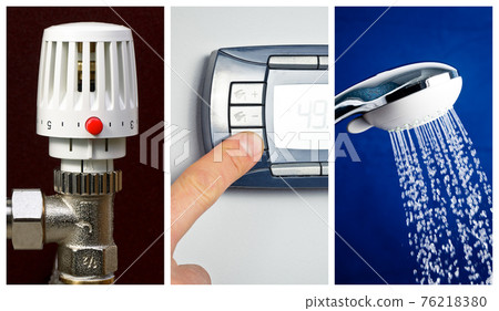 Water heating saving concept Water heating saving concept 76218380