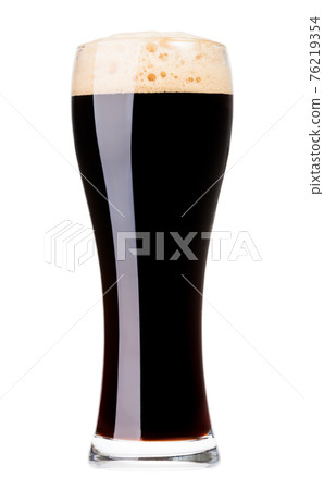 Glass of dark beer isolated Glass of dark beer isolated 76219354