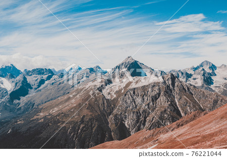Closeup view mountains scenes in national park Dombai, Caucasus, Russia, Euro 76221044