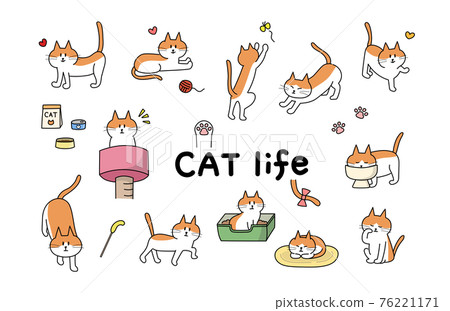 貓的日常插圖（彩色） 76221171