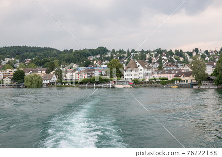 View on lake Zurich and mountains scenes, Zurich, Switzerland, Europe 76222138