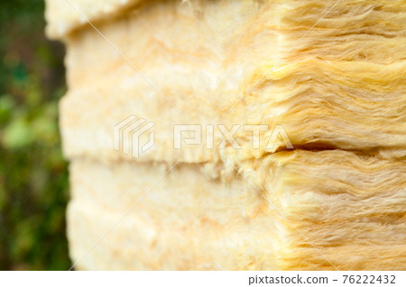 Mineral wool thermal insulation batts close-up Mineral wool thermal insulation batts close-up 76222432