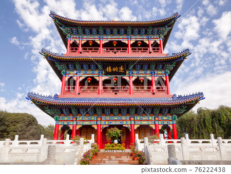 Temple on Hong Shan hill Urumqi Xinjiang China 76222438