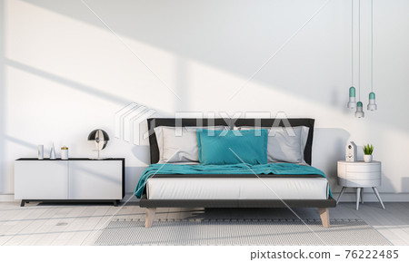 interior modern bedroom, Minimalism. 3d render interior modern bedroom, Minimalism. 3d render 76222485