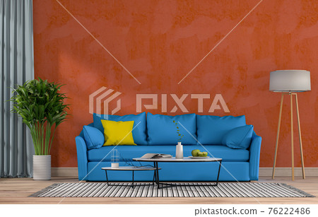 Living room interior in modern style, 3d render Living room interior in modern style, 3d render 76222486