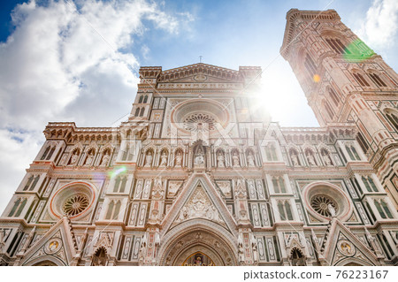 Florence Cathedral facade Piazza del Duomo Florence Tuscany Italy Florence Cathedral facade Piazza del Duomo Florence Tuscany Italy 76223167