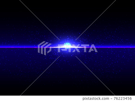 abstract futuristic blue light on dark background. Illustration Vector design technology concept 76223456